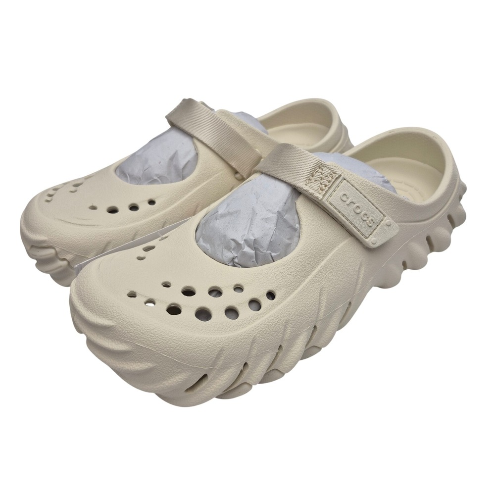 Crocs Echo Mary Jane's Summit White Women's Size 8 Shoes Clogs 211996-2MD